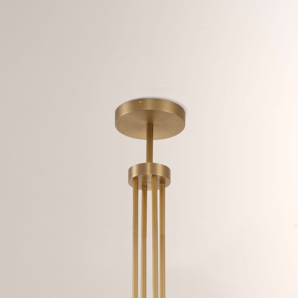 Cannele Glass Round Chandelier 36''