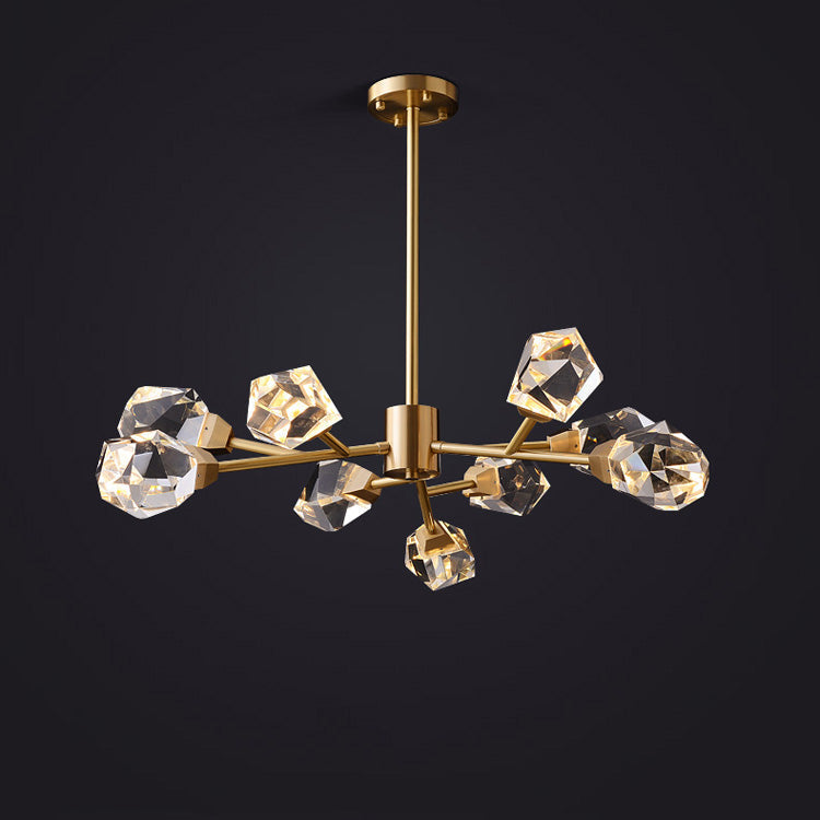 Aurelia Faceted Crystal Prisms Chandelier - Yami Lightings
