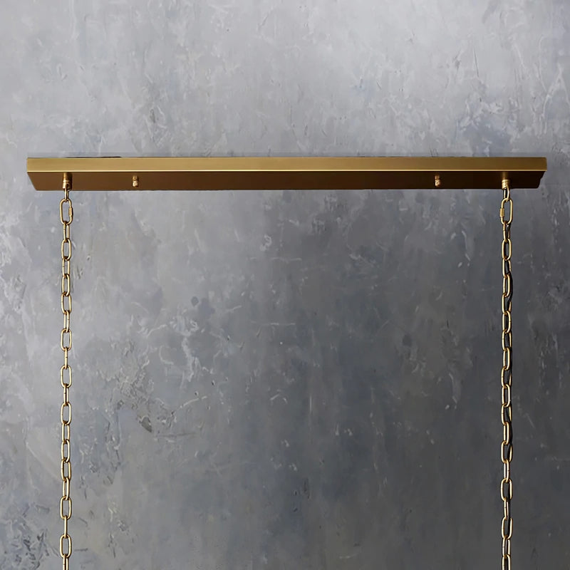 Marcia Glass Rectangular Chandelier 72" - Yami Lightings