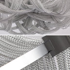 Eudora Luxury Aluminum Chain Tassel Chandelier - Yami Lightings