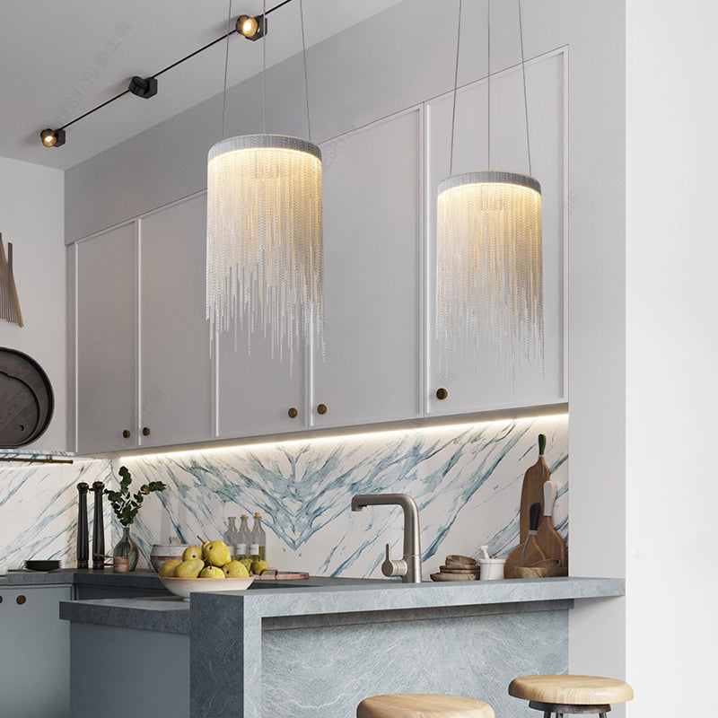 Fiona Aluminum Chain Tassel Pendant Light - Yami Lightings