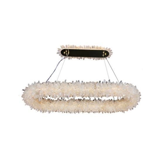 Edolie Crystal Halo Oval Shap Chandelier - Yami Lightings