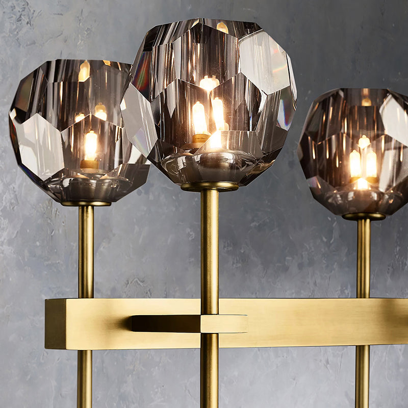 Belle De Crystal Double Linear Chandelier W 60" - Yami Lightings