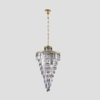 1920s Olion Multi-Tiered/ Layered Crystal Rod Chandelier