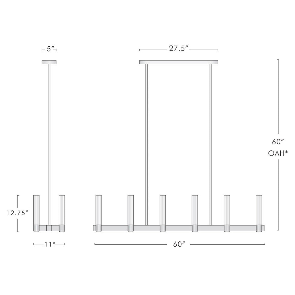Pastis Linear Chandelier - Yami Lightings