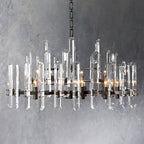 Bonnie Faceted Crystal Prisms Round Chandelier - Yami Lightings