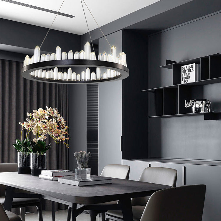 Letitia Crystal Ring Chandelier - Yami Lightings