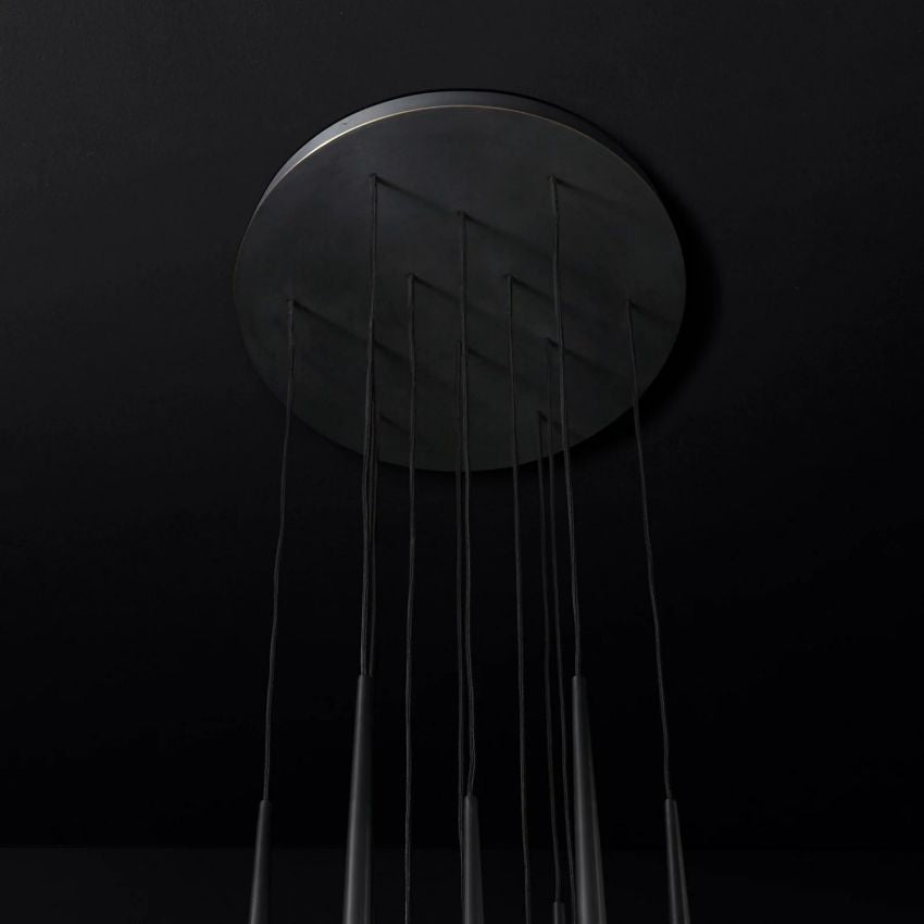 Artemis Round Tapered Tubular Chandelier 24" - Yami Lightings
