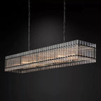 Marcia Glass Rectangular Chandelier 72" - Yami Lightings