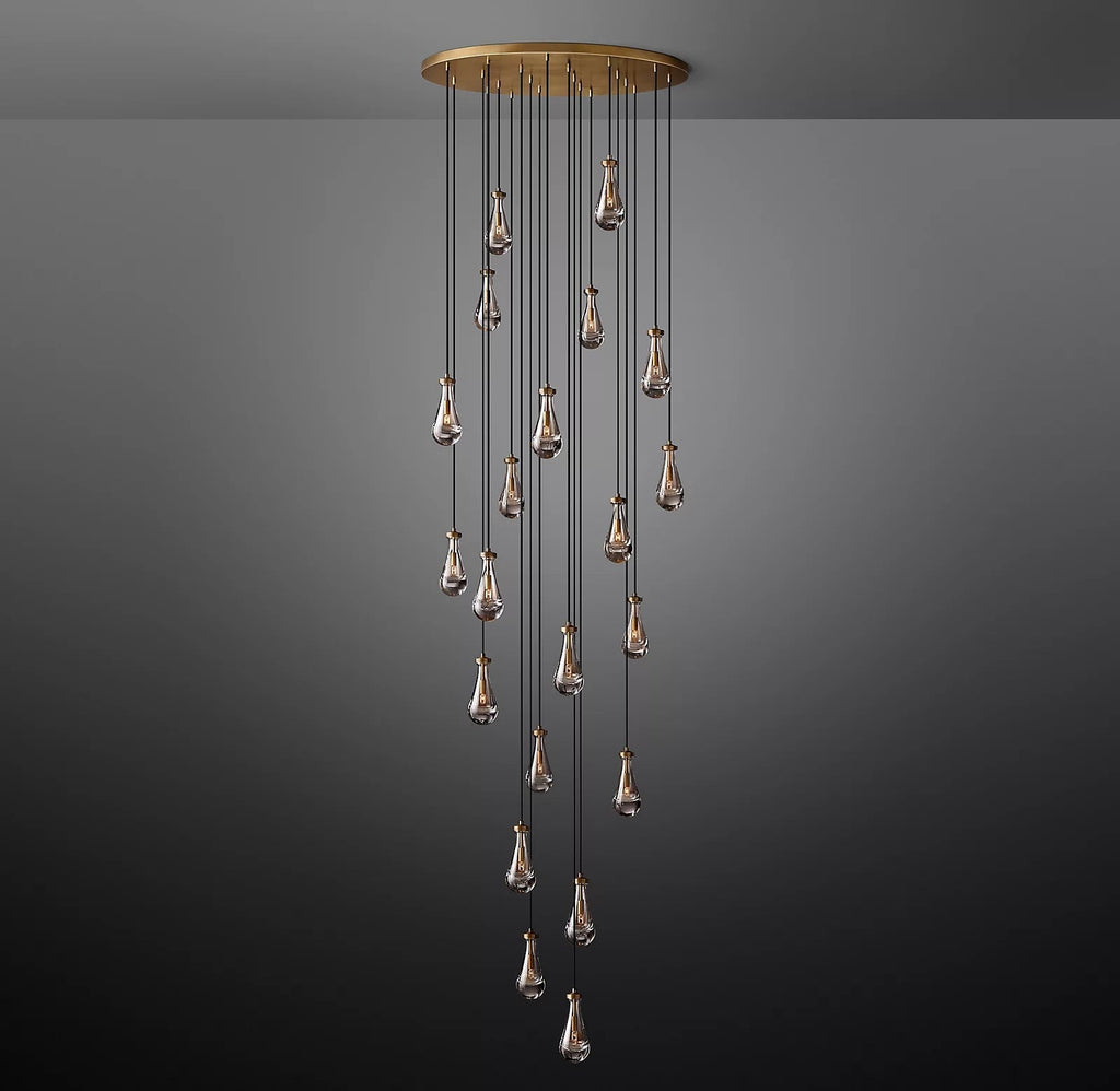Raindrop Round Chandelier D47" - Yami Lightings