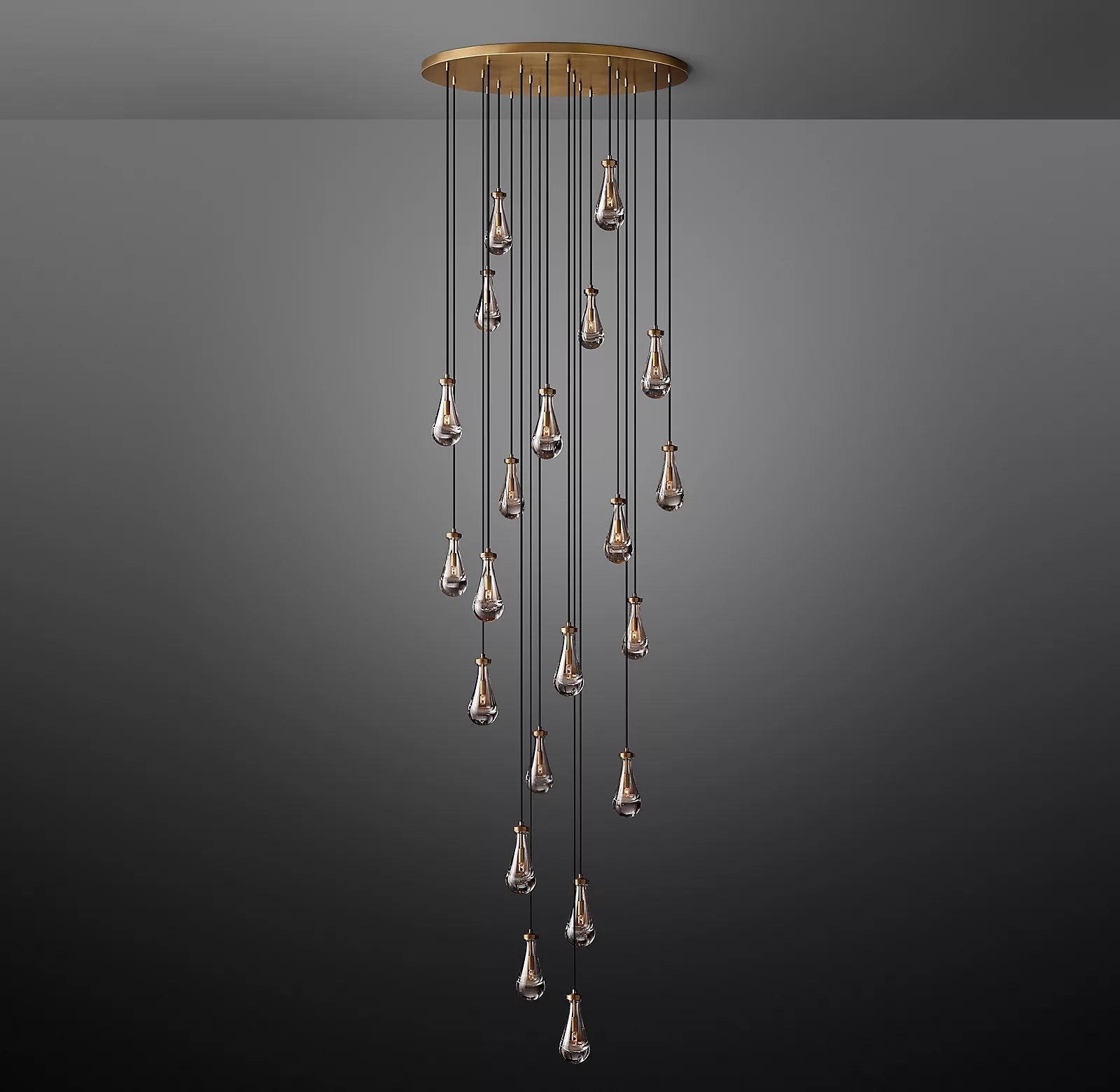 Raindrop Round Chandelier D47" - Yami Lightings