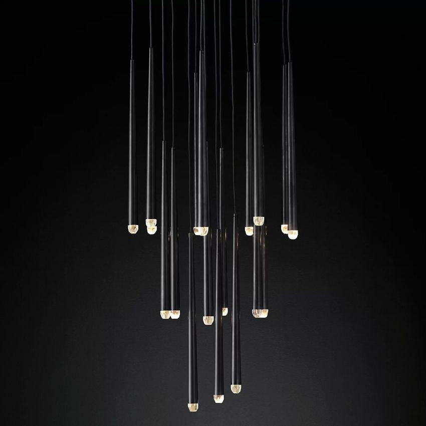 Artemis Round Tapered Tubular Chandelier 30" - Yami Lightings