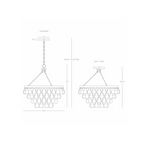 Abbe Waterdrop Round Chandelier 21"