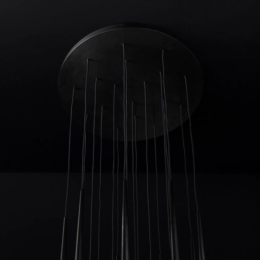 Artemis Round Tapered Tubular Chandelier 30" - Yami Lightings