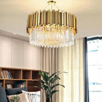 Elian Round Crystal Chandelier - Yami Lightings