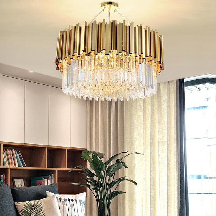 Elian Round Crystal Chandelier - Yami Lightings