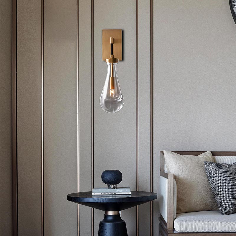 Raindrop Sconce VintageBrass - Yami Lightings