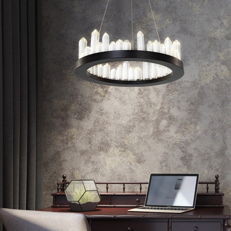 Letitia Crystal Ring Chandelier - Yami Lightings