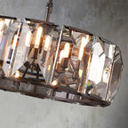 Faceted Crystal Glass Round Chandelier D31" - Yami Lightings