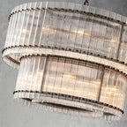 Marcia Glass TWO-TIER Round Chandelier D48" - Yami Lightings