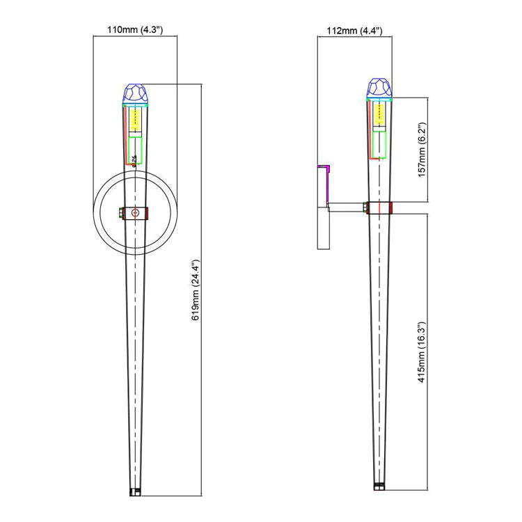 Artemis Torch Crystal Sconce - Yami Lightings