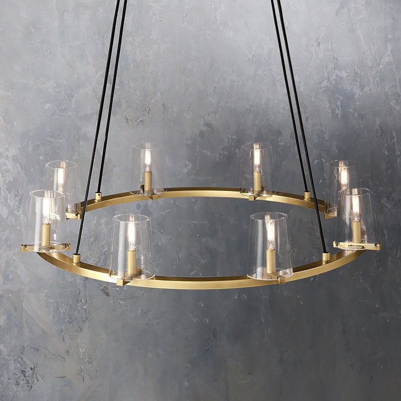Penelope Modern Clear Glass Round Chandelier - Yami Lightings