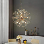Golden Faceted Crystal Petal Dandelion Chandelier - Yami Lightings