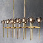 Belle De Crystal Double Linear Chandelier W 60" - Yami Lightings