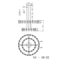 Industrial Round Two-Tier Chandelier (48")