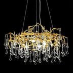 Doris Branch Gold Ring Crystal Chandelier - Yami Lightings