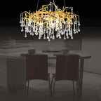 Doris Branch Gold Ring Crystal Chandelier - Yami Lightings