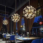 Golden Faceted Crystal Petal Dandelion Chandelier - Yami Lightings