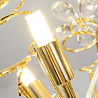 Golden Faceted Crystal Petal Dandelion Chandelier - Yami Lightings