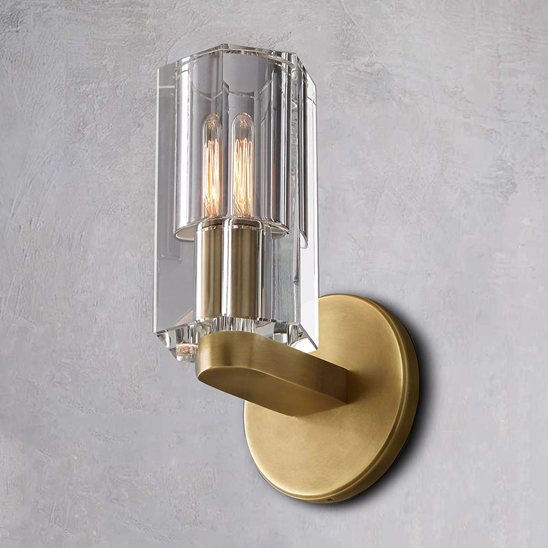 Industrial Crystal Glass Cup Wall Sconce - Yami Lightings