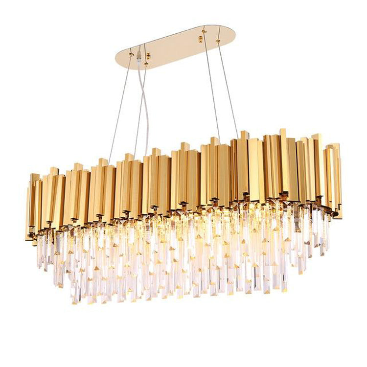 Elian Oval Crystal Chandelier - Yami Lightings