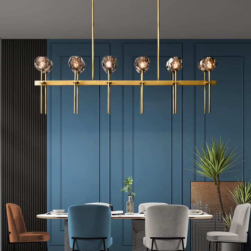 Belle De Crystal Double Linear Chandelier W 60" - Yami Lightings