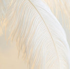 Elva Nordic Ostrich Feather Floor Lamp Brass Lighting - Yami Lightings