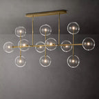 Glass Globe Moblie Linear Chandelier 72" - Yami Lightings