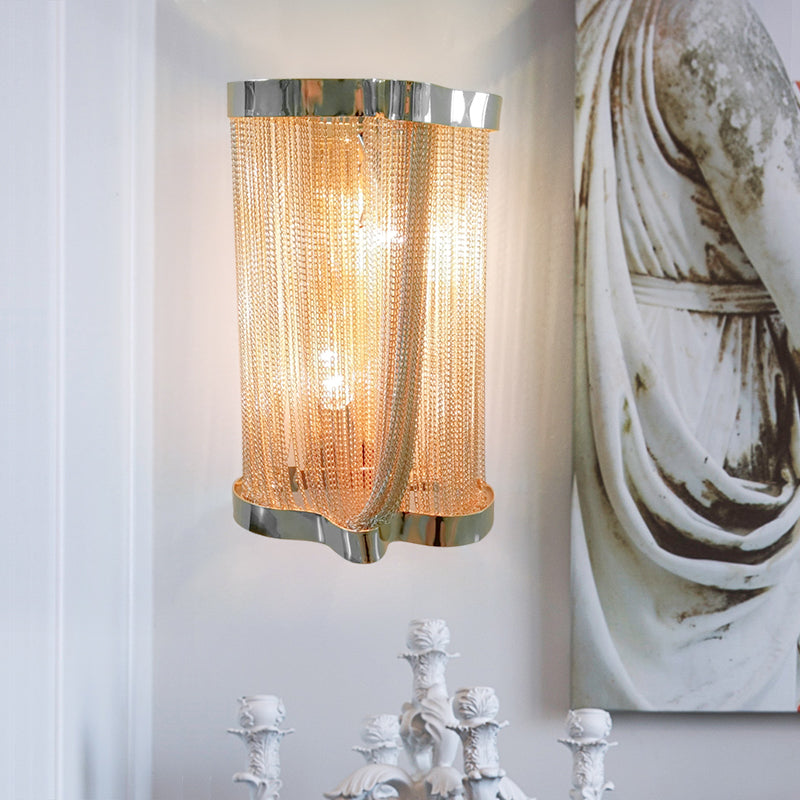 Ashley Aluminum Chain Tassel Wall Sconce - Yami Lightings