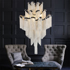 Gladys Aluminum Chain Tassel Stream Chandelier - Yami Lightings