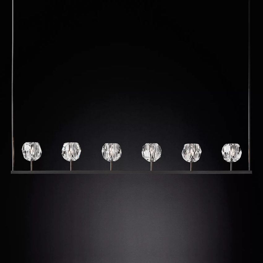 Belle De Crystal Linear Chandelier W 60" - Yami Lightings