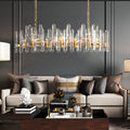 Bonnie Faceted Crystal Prisms Linear Chandelier - Yami Lightings