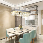 Arsenio Rectangular Crystal Chandelier - Yami Lightings
