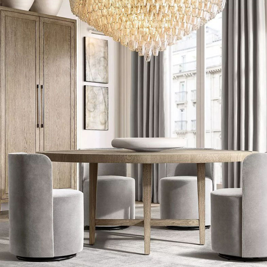Murano Clear Glass Tiered Round Chandelier - Yami Lightings