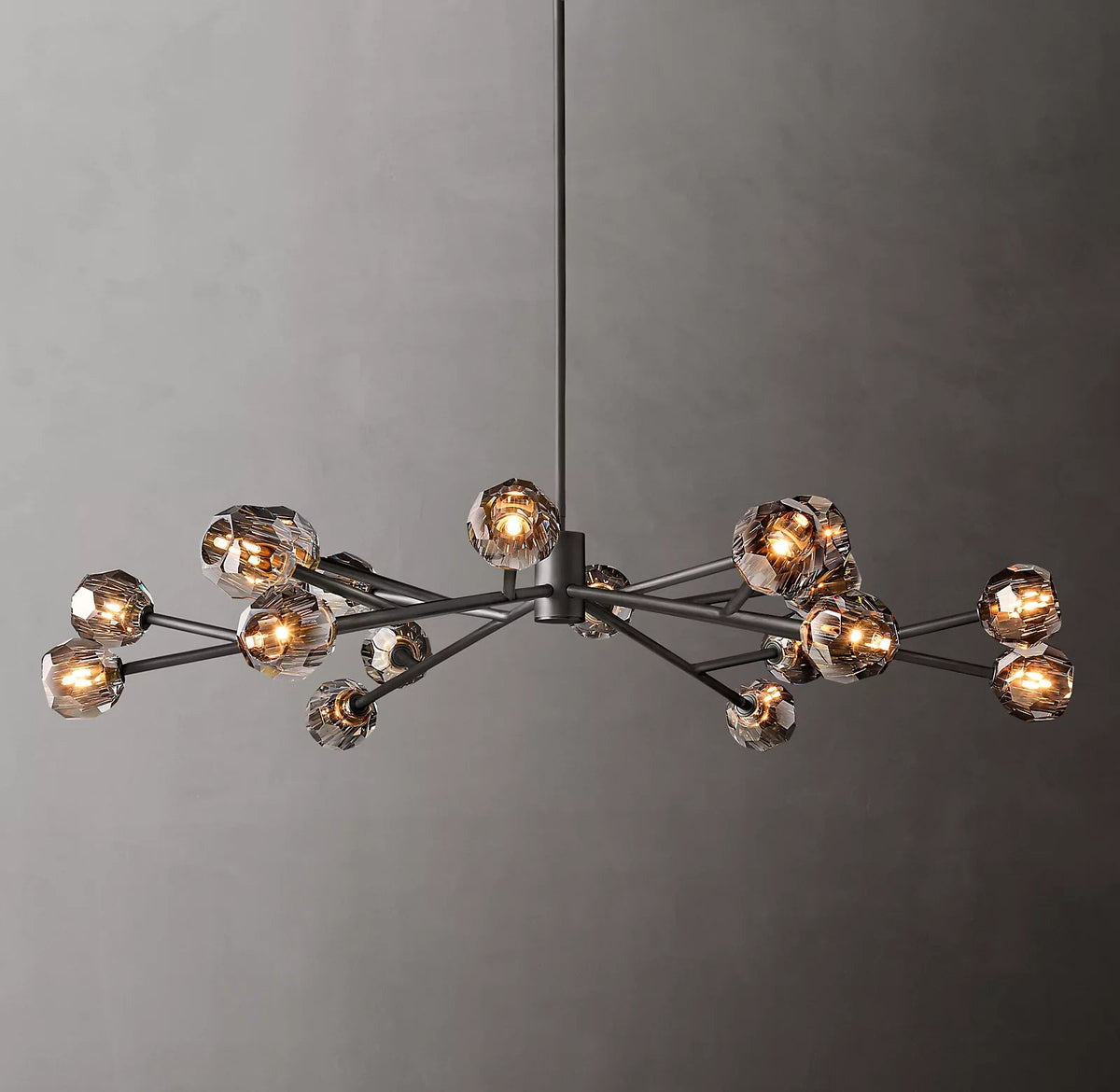 Belle De Crystal Ball Round Chandelier 60" - Yami Lightings