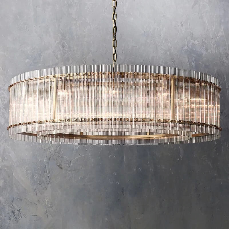 Marcia Glass Round Chandelier D60" - Yami Lightings