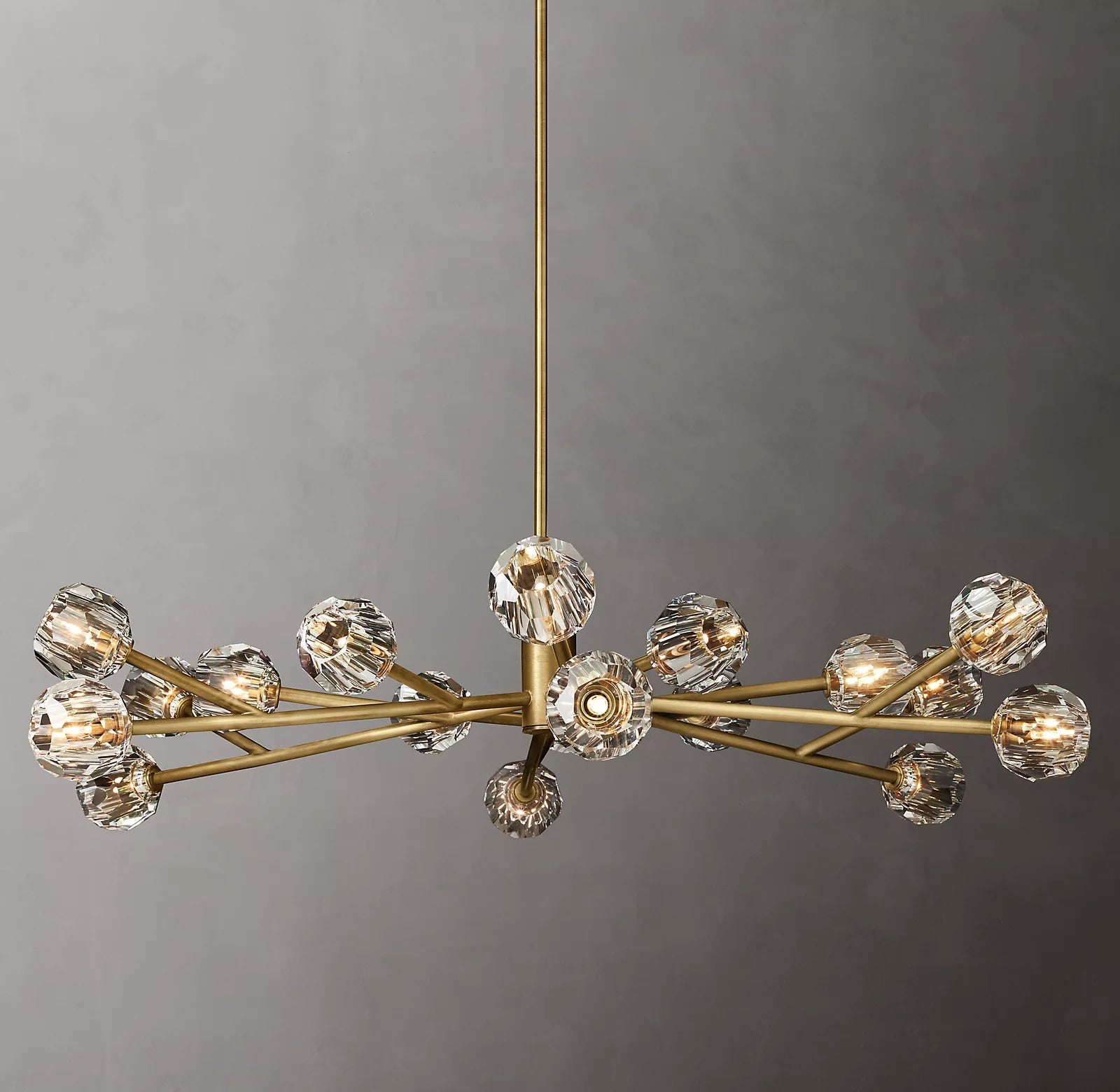 Belle De Crystal Ball Round Chandelier 60" - Yami Lightings