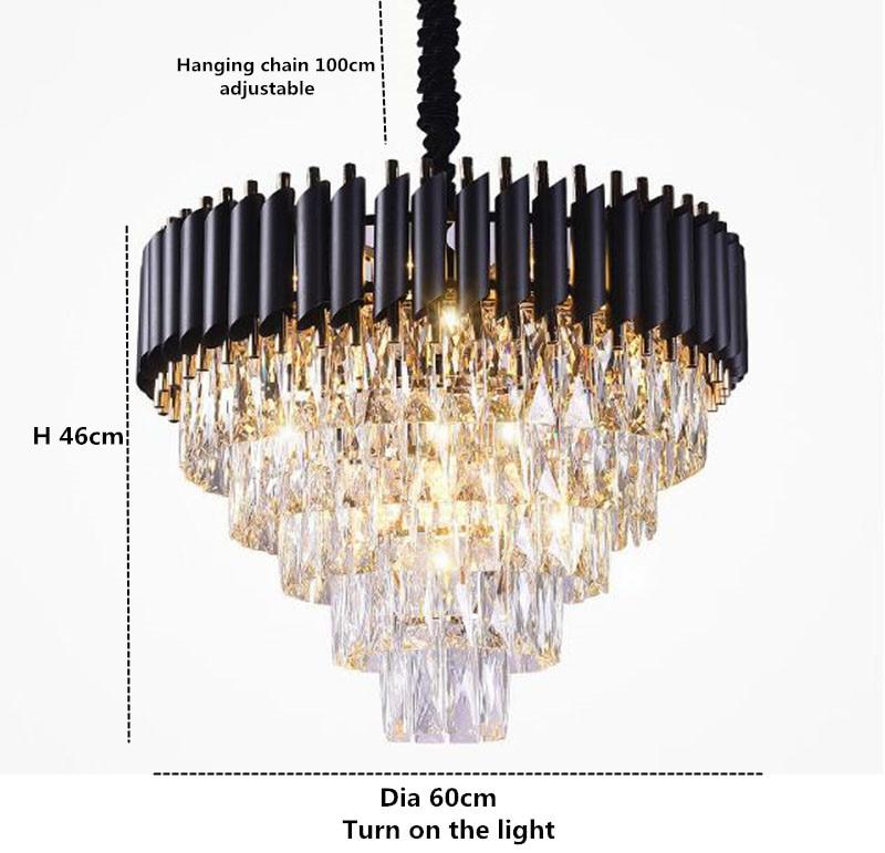 Sheila Conical Crystal Chandelier - Yami Lightings