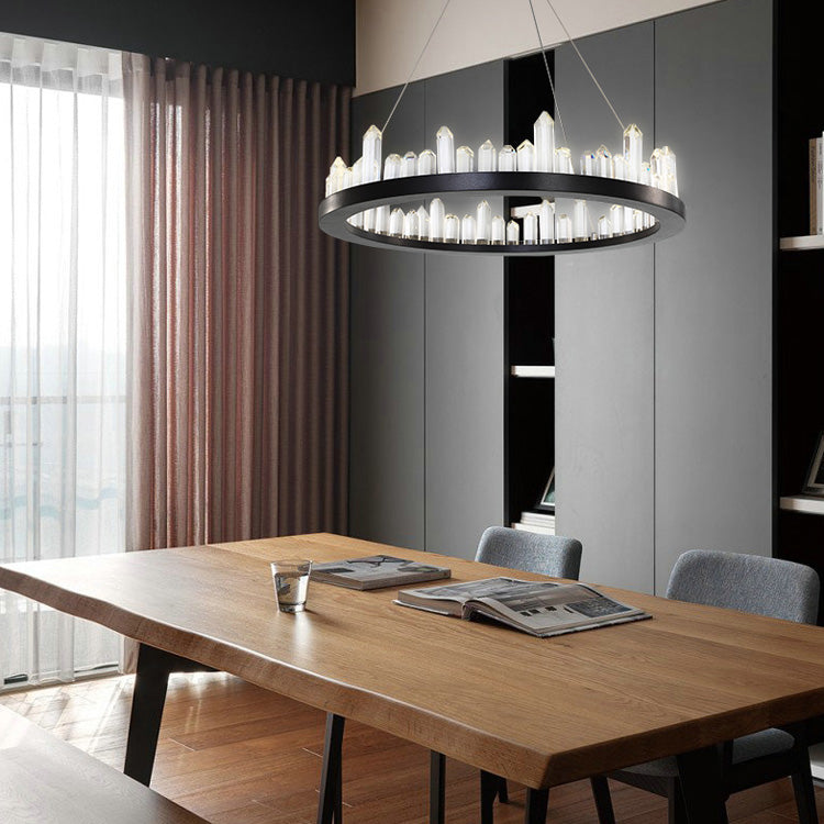 Letitia Crystal Ring Chandelier - Yami Lightings