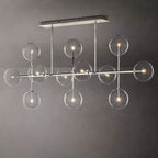 Glass Globe Moblie Linear Chandelier 72" - Yami Lightings